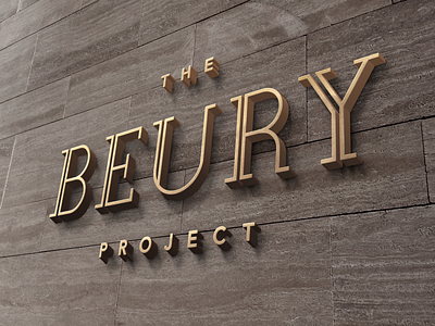 The Beury Building / Beury Project branding lettering logo type typography