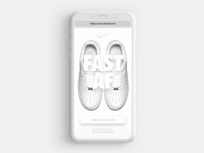 Nike Fast AF Service app design ui ux web