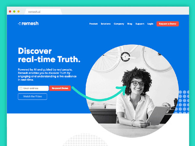 Remesh Site design ui ux web