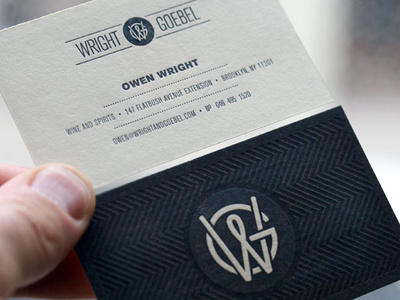 Wright & Goebel Business Cards branding business card design design icon letterpress logo type typography