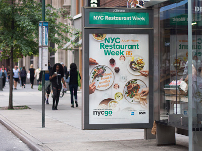 NYC Restaurant Week advertising branding design icon logo ooh photography typography