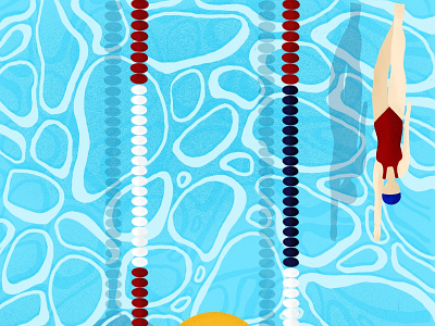 Swimming digitaldrawing illustration illustrator ipad procreate sports swimmers swimmingpool