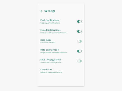 Daily UI - Settings app app design daily dailyui design settings settings page settings ui ui user interface