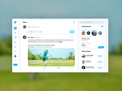 Twitter (Home page Redesign)