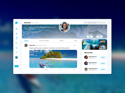Twitter (Profile page Redesign) adobe xd concept design redesign twitter ui ux web web design xd