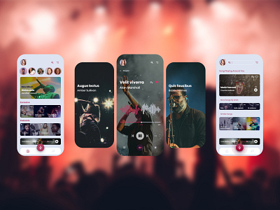 Music App adobe xd app concept design illustration music music app music player redesign ui ux xd