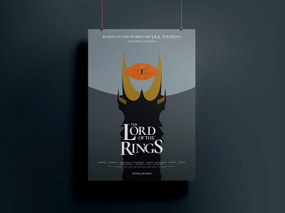 The Lord of the Rings Poster Design illustration isengard minimal minimal illustration mockup orange poster poster design print saruman sauron