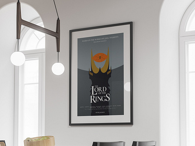 The Lord of the Rings Frame border frame graphic design illustration lotr minimal orange poster poster design print print design saruman sauron the lord of the rings
