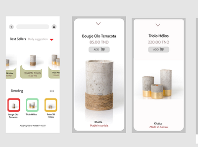 Khalta Store app design mobile mobile ui tunisia ui uidesign