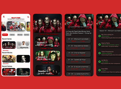 Willy's Tune adobe app art design figma home icon illustrator landing mobile mobile app mobile ui movie app music music app series tunisia ui uiux