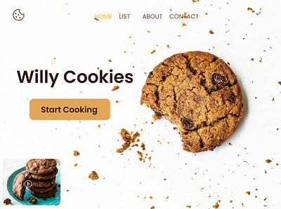 Willy cookies website #landing page adobe graphic design landing tunisia ui ui design ui ux web design