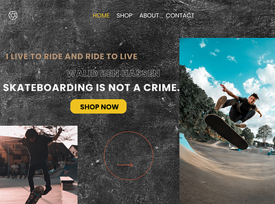 Skateboarding website #landingpage adobe design figma graphic design illustrator landing tunisia ui ui design web design