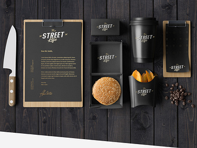 The Street Life Corporate Identity brand brand identity branding design food graphic illustration logo