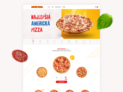 Mister Pizza - brand, web design brand branding design food logo mister pizza pizza logo web webdesign website