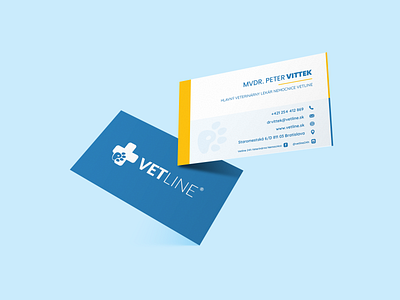 VetLine business card brand brand identity branding business card businesscard design dog graphic illustration logo pet veterinary vizitka vizitky
