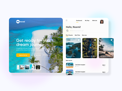 We travel - UI/UX landing page