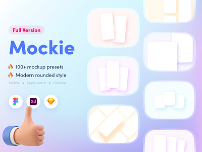 Mockie - UI mockup kit android app behance design dribbble figma free instagram mockup mockups post rounded sketch ui ui design ui kit ux web website xd