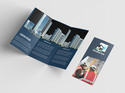 Tri-fold brochure 300dpi attractive cmyk color design identity illustration modern official pack simple vector