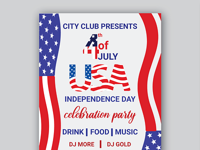 Usa independence day flyer