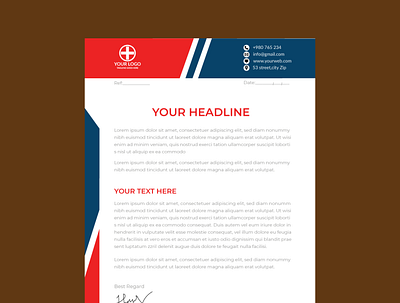 Letter head design business card graphicdesign letter letterhead lettering office design official vector art