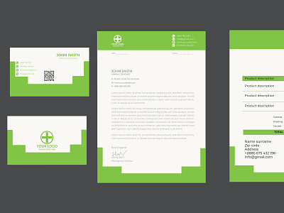 letterhead  business card  invoice template  design