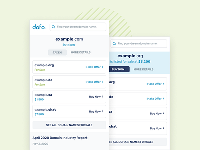 Dofo Domain Search — Chrome Extension