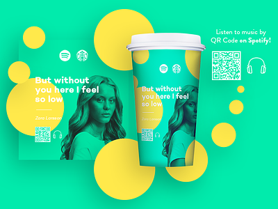Spotify x Starbucks: Rev. 1 clean coffee experience packaging spotify starbucks zara larsson