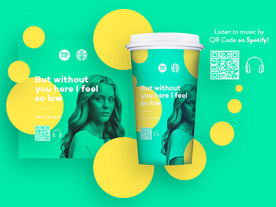 Spotify x Starbucks: Rev. 1 clean coffee experience packaging spotify starbucks zara larsson