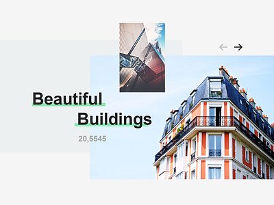 Beautiful Buildings clean concept ui ux web widget