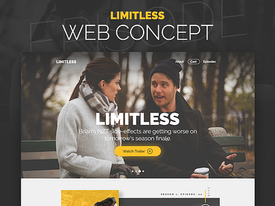 Limitless (TV Series): Web Concept clean episode limitless ui user interface ux web