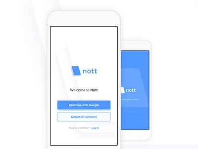 Nott - Viewing clean mobile app note notes nott take a note user experience