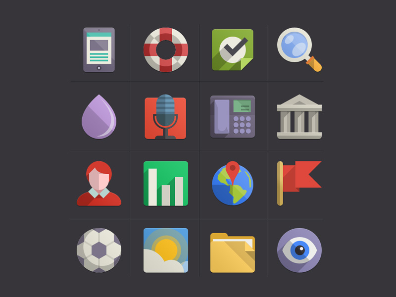 Flat Design Icons Set Vol4 by Pixeden on Dribbble