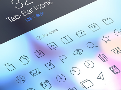 iOS 7 Tab Bar Icons 7 bar icons ios tab