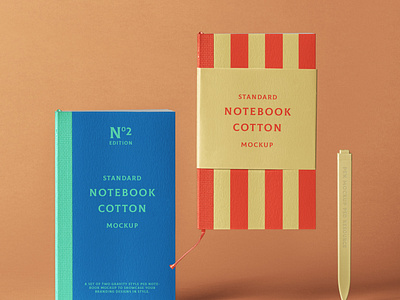 Free Cotton Psd Notebook Mockup