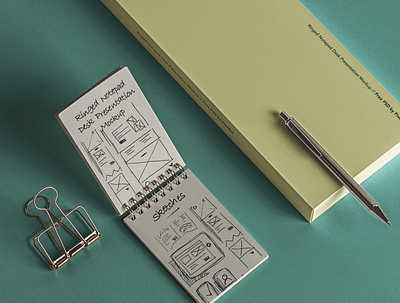 Free Psd Ringed Notepad Mockup notepad mockup