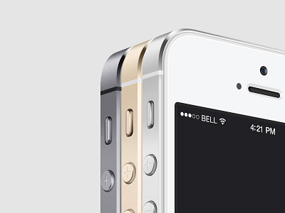 3/4 View iPhone 5S Psd Vector Mockup