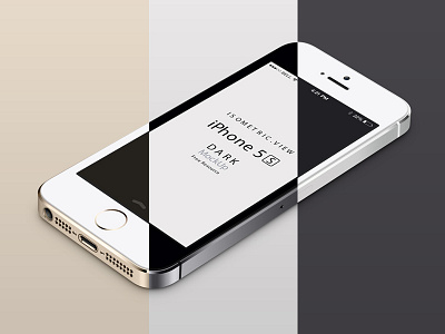 Perspective iPhone 5S Psd Vector Mockup