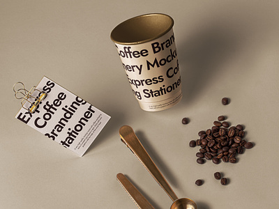 Free Branding Psd Coffee Set Mockup