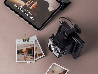 Free Psd Polaroid Mockup Frames Set camera ipad pro polaroid polaroid mockup