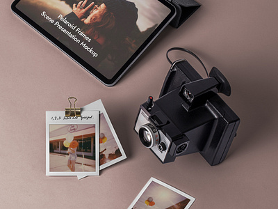 Free Psd Polaroid Mockup Frames Set
