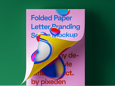 Free Folded Letter Psd Paper Mockup branding mockup letter mockcup paper mockup