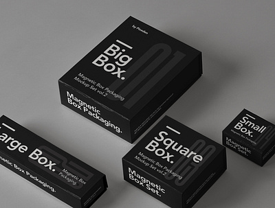 Free Magnetic Psd Box Packaging Mockup Set box mockup box mockup set packaging mockup