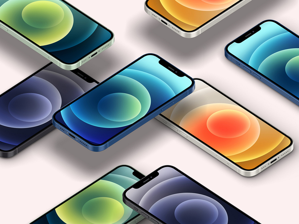 Free Psd Iphone 12 Mockup Set by Pixeden on Dribbble