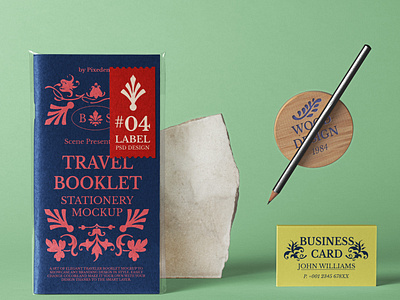 Free Travel Psd Booklet Mockup Scene booklet mockup branding design branding mockup