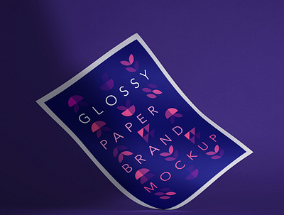 Free Glossy Branding Psd Paper Mockup paper mockup poster mockup