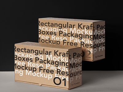 Free Rectangular Psd Box Packaging Mockup