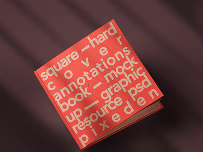 Free Square Notes Hardcover Psd Book Mockup