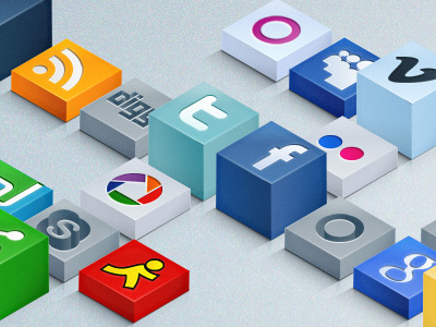 3D Social Icons Set (Freebie) icons social