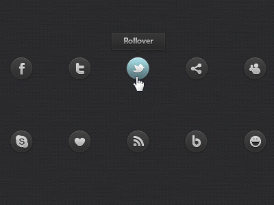 Dark Social Icons Set (Freebie) icons social