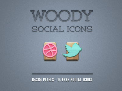 Wood Social Icons (Freebie)